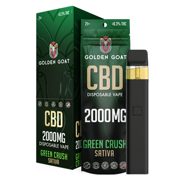 CBD - Disposable - 2mL - 2000mg - 6ct - Display - Green Crush | Goldengoatcbd