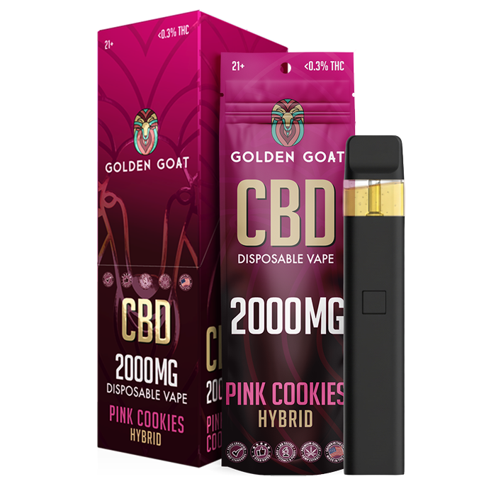 CBD - Disposable - 2mL - 2000mg - 6ct - Display - Pink Cookies